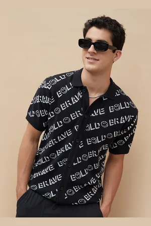 Smileyworld Men Opaque Printed Casual Shirt