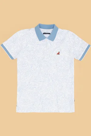 Pantaloons Boys Floral Printed Polo Collar Cotton T-shirt