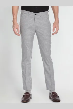 Arrow Men Checked Slim Fit Formal Trousers