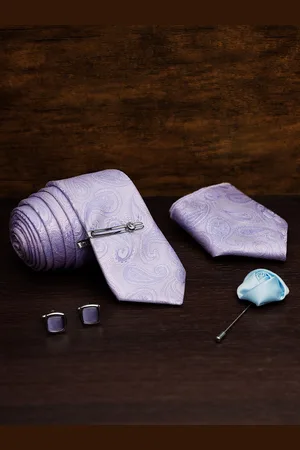 LOUIS STITCH Men Italian Silk Necktie Accessory Gift Set