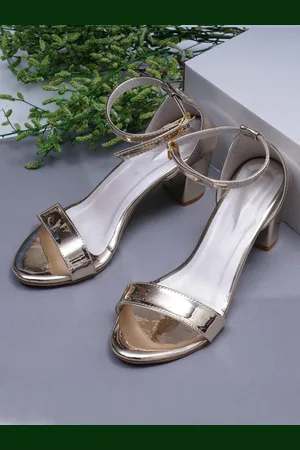 Misto Open Toe Comfortable Block Heels With Ankle Loop