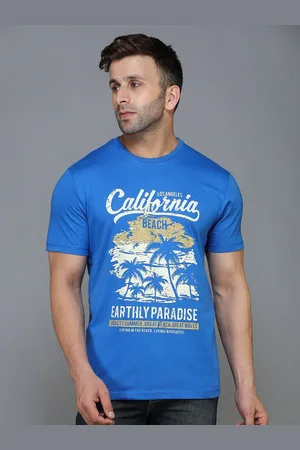 TQS Men Blue & true blue Sports Printed Applique T-shirt