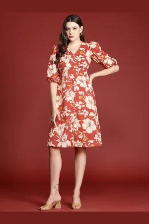 all about you Floral Print Pure Cotton Empire Dress