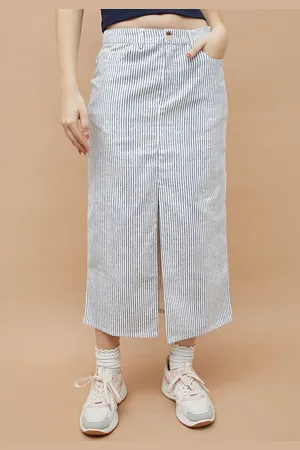 Lifestyle Striped Straight Maxi Skirt