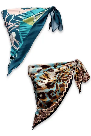 Leeza Store Women Pack Of 2 Printed Scarves