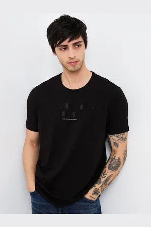SPYKAR Men Graphic Printed Round Neck Cotton Slim Fit T-shirt
