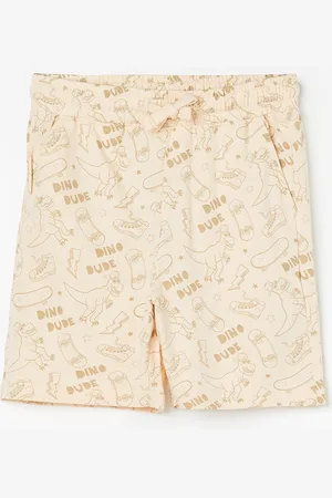 Lifestyle Boys Typography Printed Cotton Shorts
