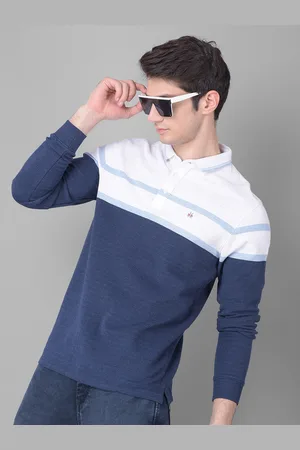 Crimsoune Club Colourblocked Polo Collar Slim Fit T-shirt