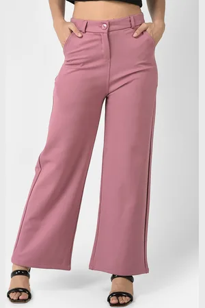 Chemistry Women Relaxed Straight Leg Flared High-Rise Trousers