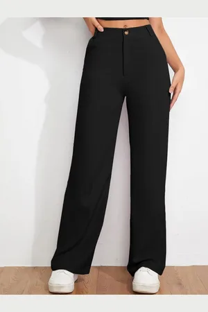 Chemistry Women High-Rise Straight Fit Wide leg Trousers