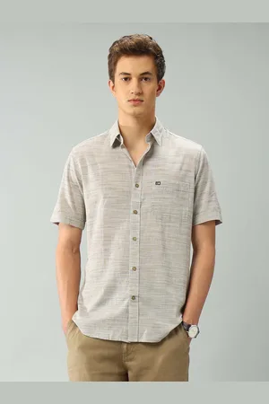 Arrow Men Textured Air Soft Classic Fit Pure Cotton Casual Shirt