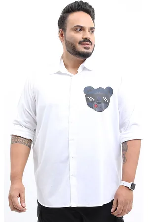 Highlander Men Plus Size Slim Fit Printed Casual Cotton Shirt