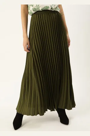 Moda Rapido Pleated Flared Maxi Skirt