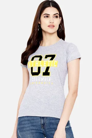 Corsica Women Typography Printed Round Neck Regular Fit Cotton T-shirt