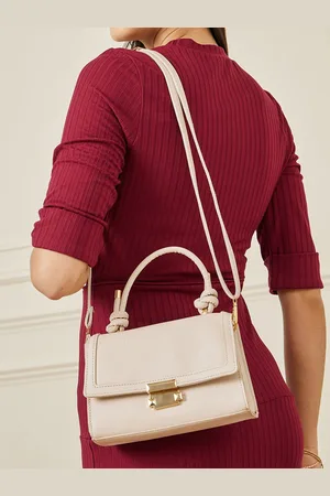 Styli Textured Knot Accented Handbag