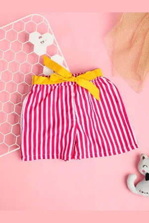 Cutiekins Girls Striped Regular Fit Shorts