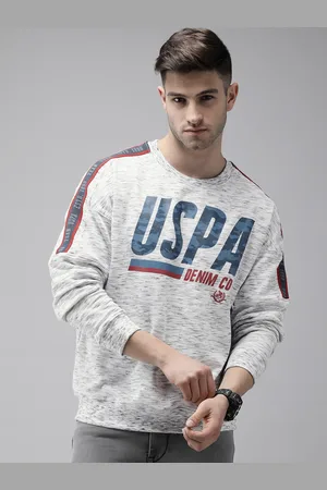 Ralph Lauren U S Polo Assn Denim Co Men Off White Printed Sweatshirt