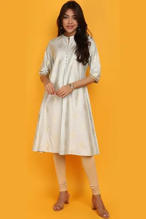 V-Mart Mandarin Collar Three-Quarter Sleeves Kurta