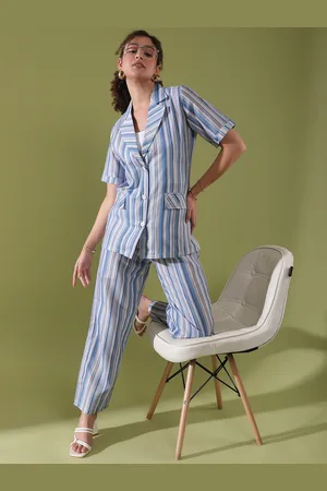 Moda Rapido Striped Blazer With Trousers Co-Ords
