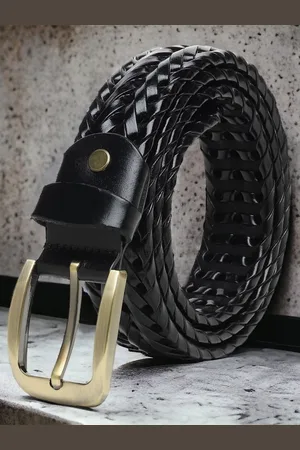 WROGN Men Braided Leather Formal Belt