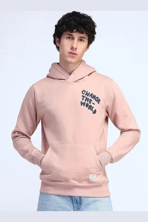 Flying Machine Men Printed Hooded Sweatshirt