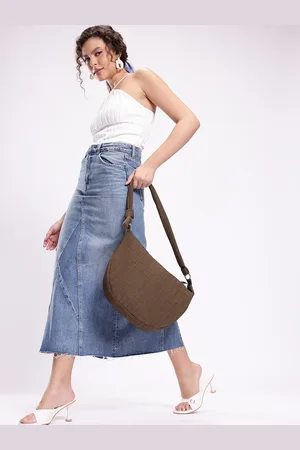 Mast & Harbour Geometric Half Moon Shoulder Bag