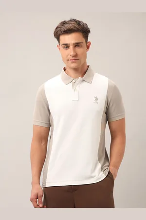 Ralph Lauren Men Brand Logo Colourblocked Polo Collar Applique Slim Fit T-shirt