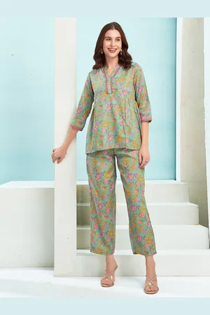 Moda Rapido Printed Top & Trousers Co-Ords