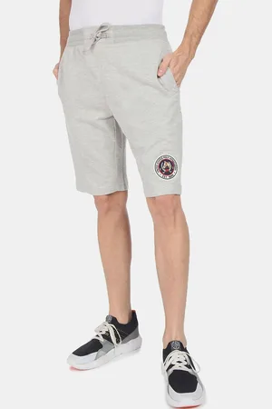 Ralph Lauren U S Polo Assn Denim Co Men Grey & Blue Printed Slim Fit Shorts