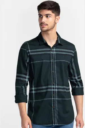 Being Human Slim Fit Horizontal Striped Opaque Casual Shirt