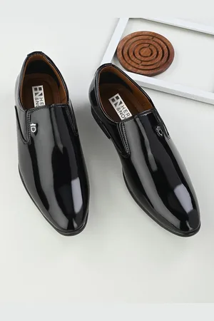 HERE&NOW Men Leather Slip On Formal Shoes