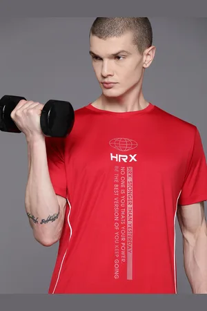 HRX Rapid Dry Brand Logo Printed Training T-shirt