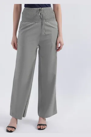 CENTRESTAGE Women Flared High-Rise Parallel Trousers