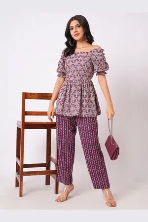 Moda Rapido Printed Short Sleeves Top With Trousers Co-Ord Set