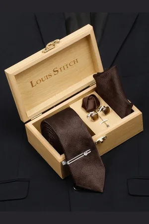 LOUIS STITCH Men Italian Silk Accessory Gift Set