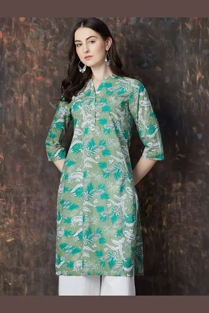 Lifestyle Women Floral Printed Thread Work Kurta