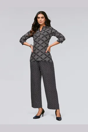 Moda Rapido Printed Three-Quarter Sleeves Top & Trousers Co-Ord Set