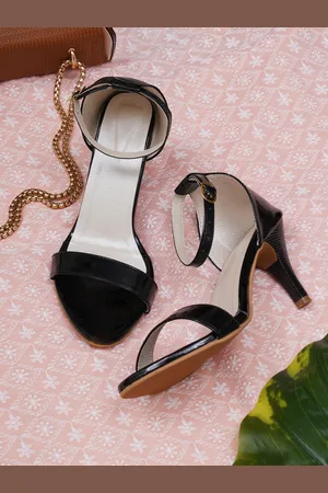 Misto Open Toe Comfortable Slim Heels With Ankle Loop