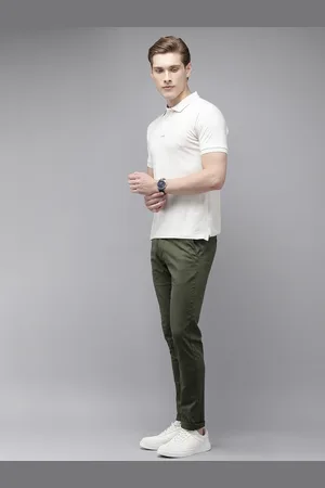 Arrow Men Printed Slim Fit Low-Rise Trousers