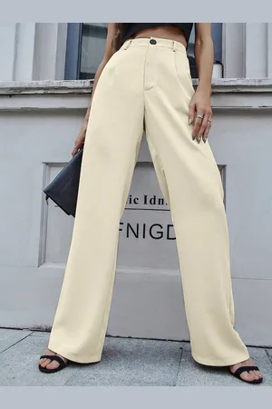 Chemistry Women Comfort Flared High-Rise Trousers