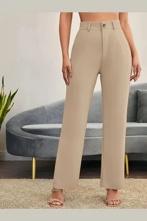 Chemistry Women Relaxed Loose Fit High-Rise Trousers
