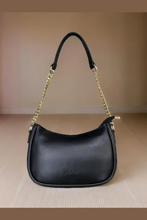 IMARS Textured Structured Shoulder Bag with Bow Detail