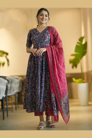 Jaipur Women Floral Printed Regular Kurti with Palazzos & With Dupatta