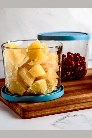 Bormioli Rocco Set of 3 Transparent Containers With Lids