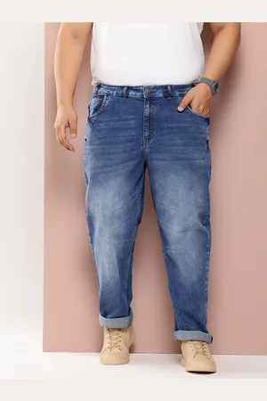 Sztori Men Plus Size Relaxed Fit Light Fade Stretchable Jeans
