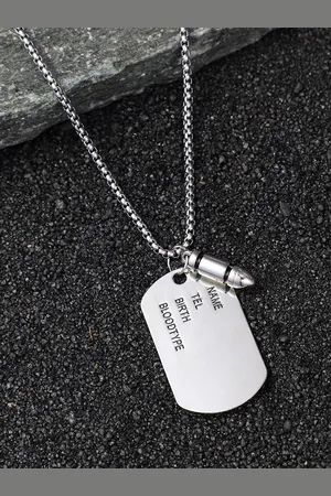 French Accent Silver-Plated Pendant With Chain