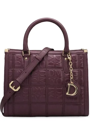 Da Milano Women Textured Leather Structured Handheld Bag with Quilted