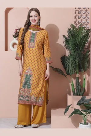 Stylee Lifestyle Floral Printed Pure Silk Unstitched Dress Material