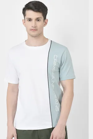Crimsoune Club Colourblocked Pure Cotton T-shirt