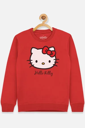 Kidsville Girls Red Hello Kitty Printed Sweatshirt